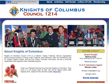 Tablet Screenshot of kofc1214.org